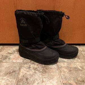 Kamik Black Snow Boots - youth